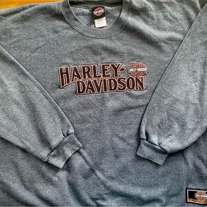 Men’s 3XL Harley Davidson Pullover Sweatshirt Embroidered Logo Motorcycle Biker